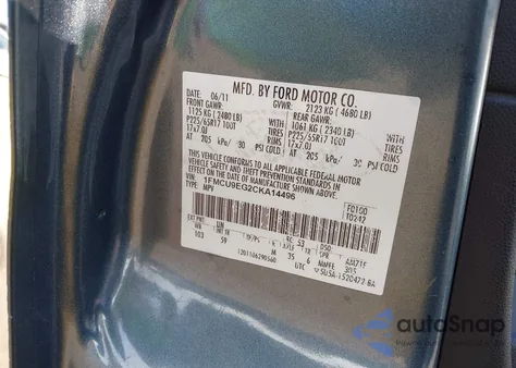 2012 Ford Escape Limited from USA, damaged, VIN 1FMCU9EG2CKA14496